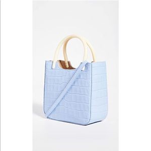 Byfar Eric Sky Blue Croco Embossed Leather BNWT